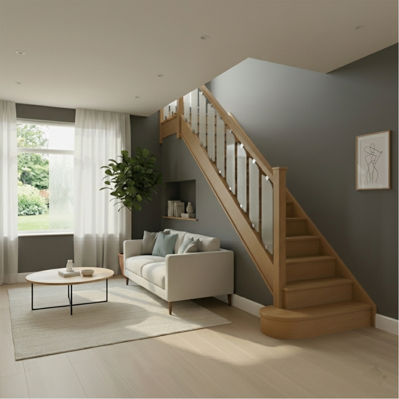 Solution Rake Bracket Glass Staircase Diagram